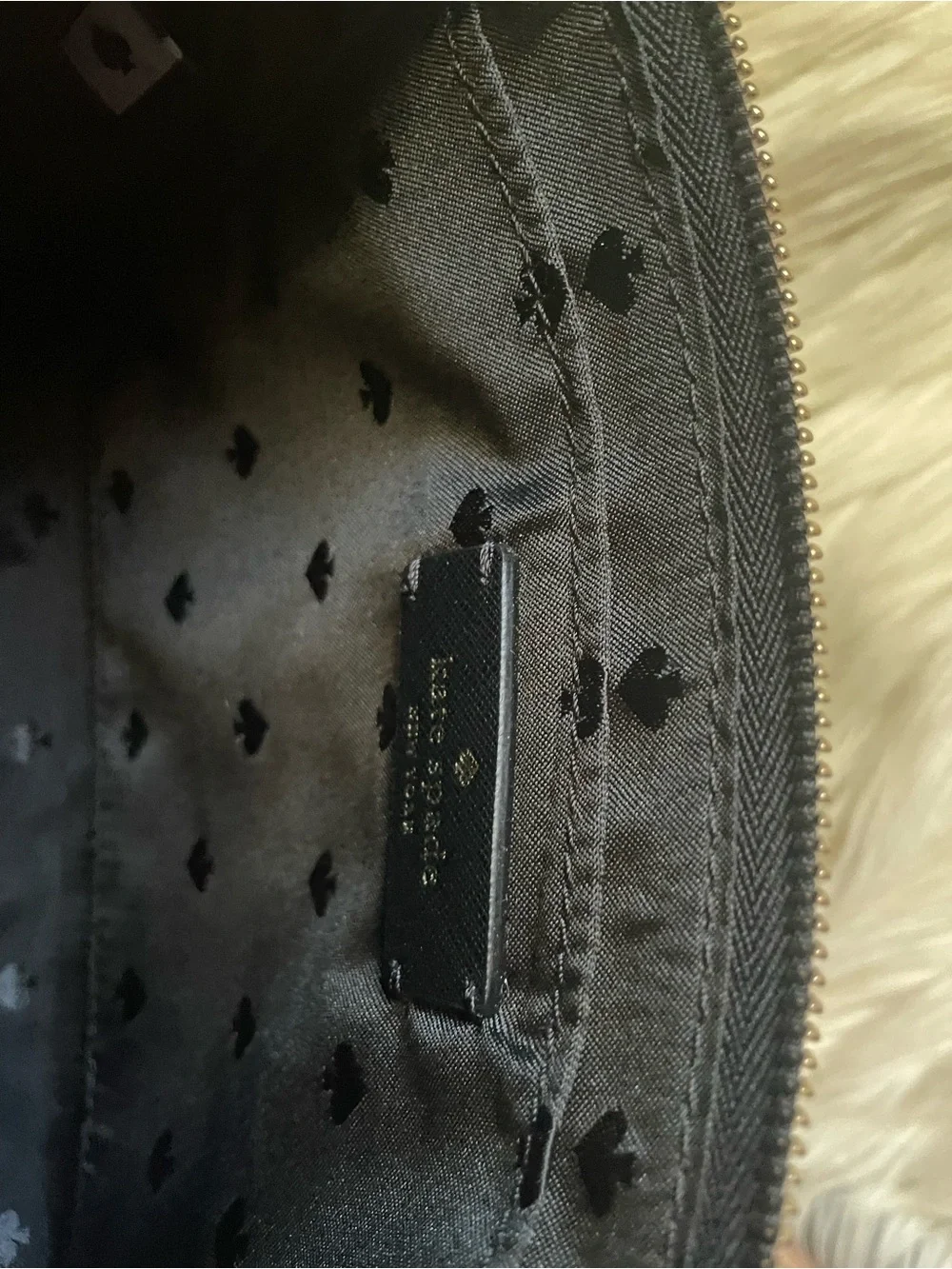 kate spade Black Glitter Crossbody Pouch